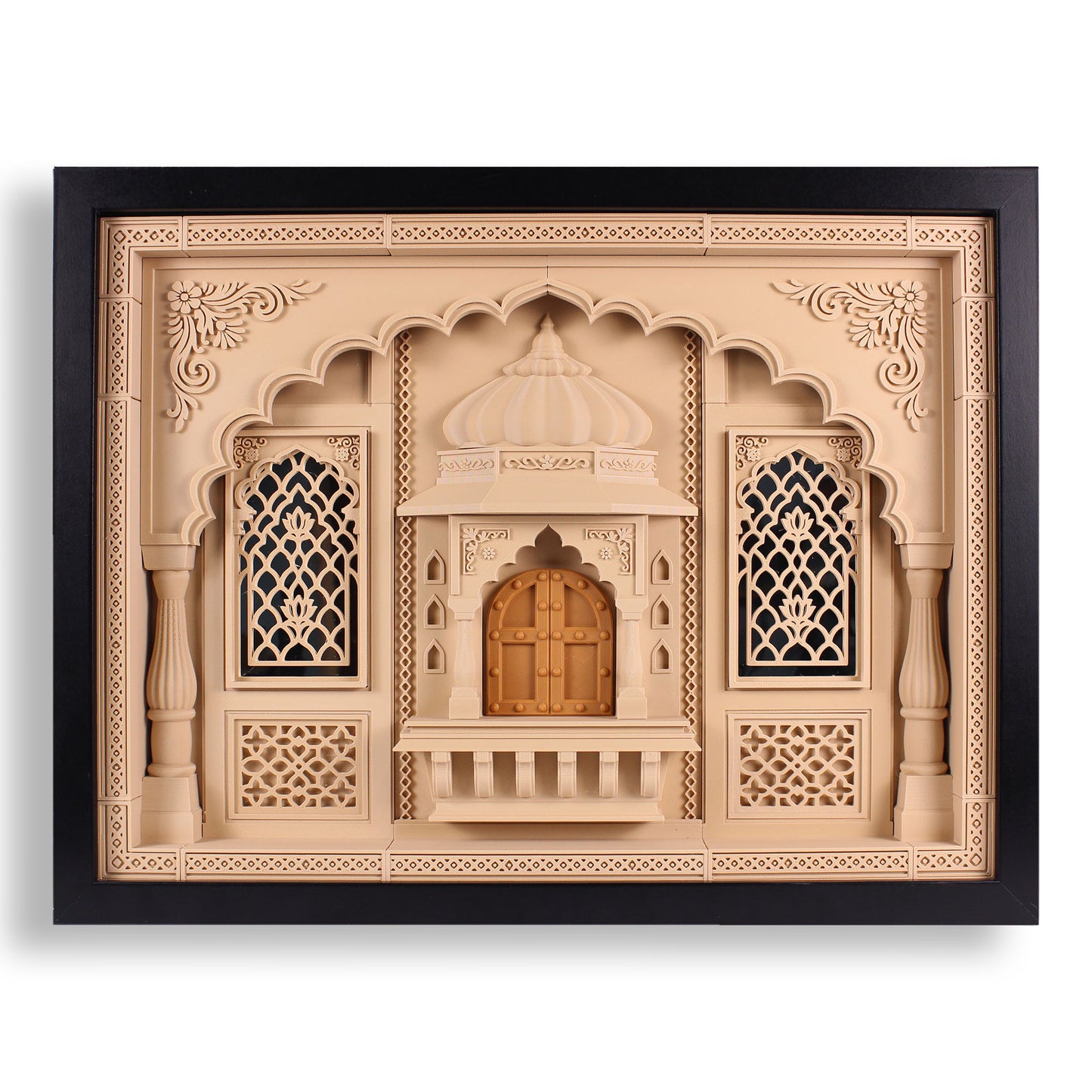 Rajasthani Palace-Inspired 3D Wall Art in Shadow Frame