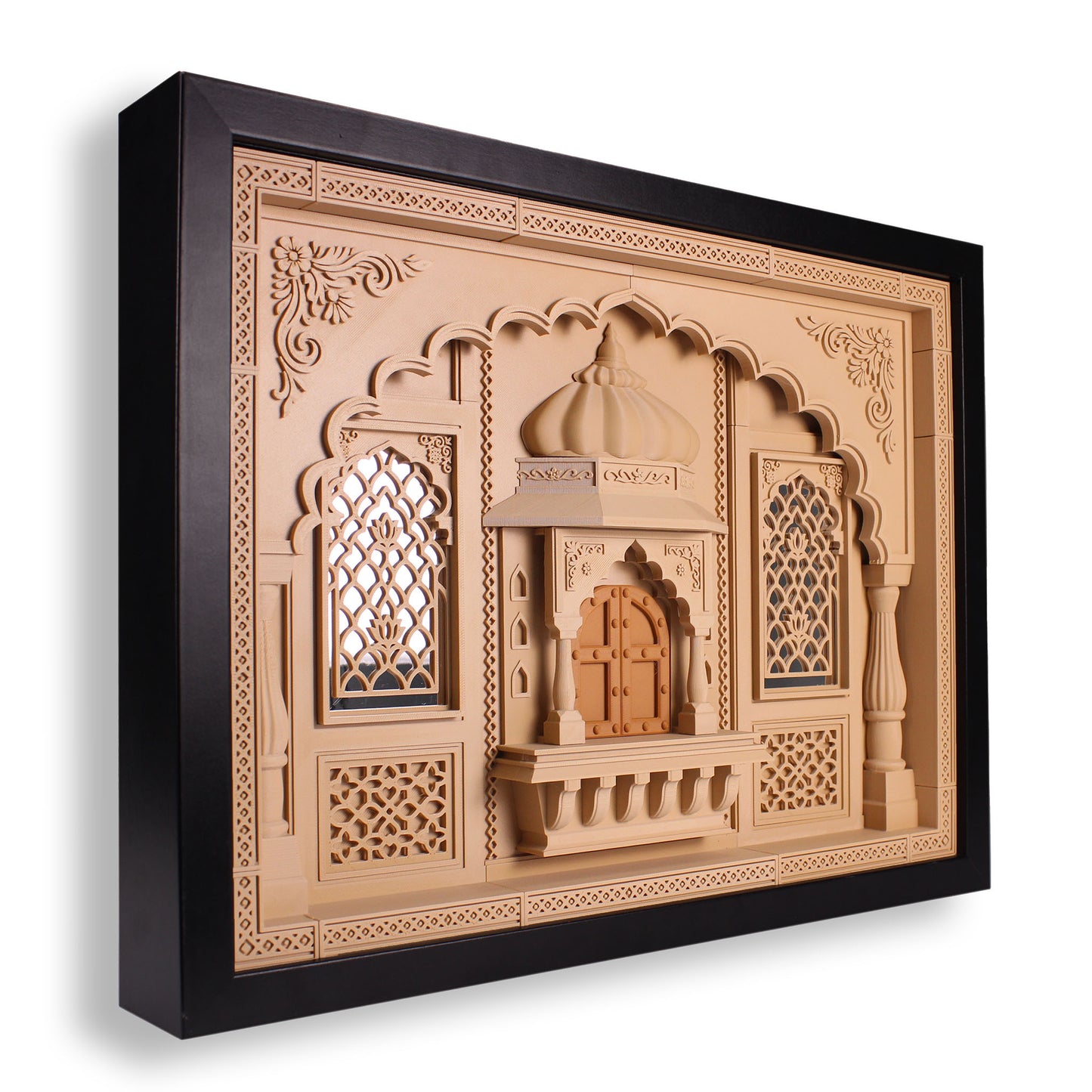 Rajasthani Palace-Inspired 3D Wall Art in Shadow Frame