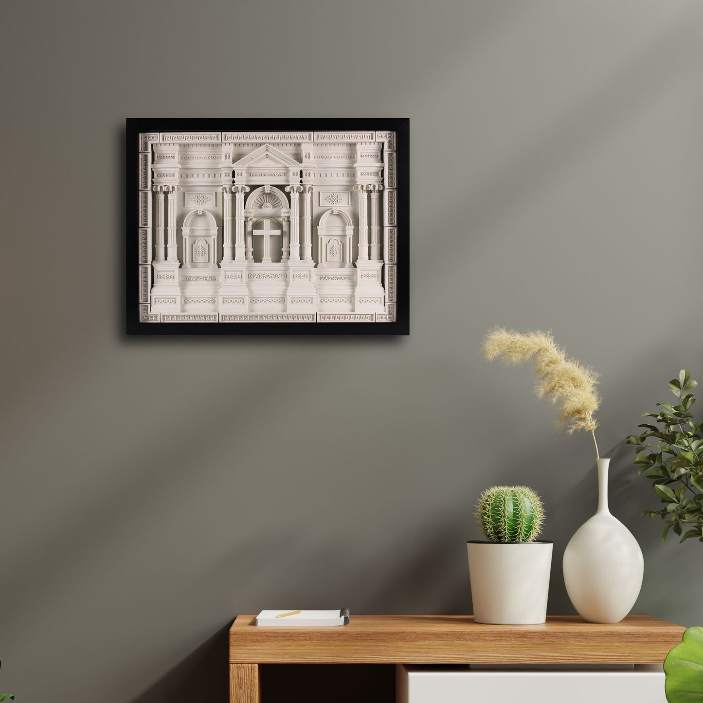 Roman Catholic Church Wall Art – 3D Printed Shadow Box Frame
