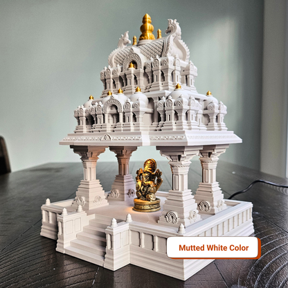 South Indian Temple Tabletop Model with flickering LED Light – Cultural Home Decor