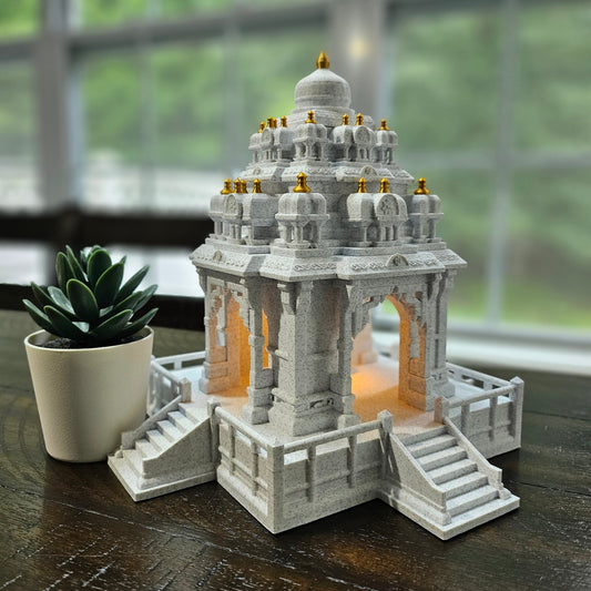Marble-Style Indian Temple – Tabletop Mandir for Home or Office