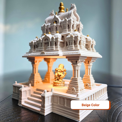 South Indian Temple Tabletop Model with flickering LED Light – Cultural Home Decor
