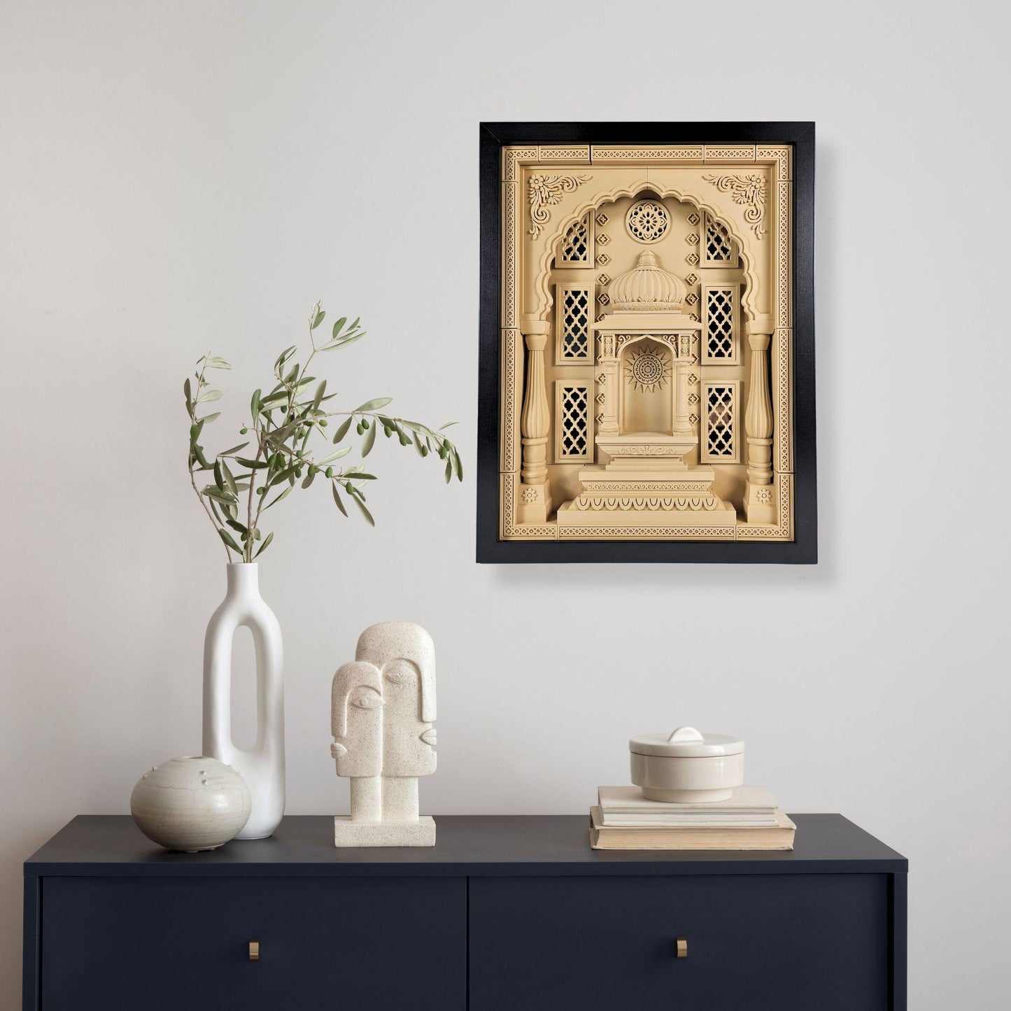 Portrait Mandir Frame – 3D Printed Indian Temple Wall Art