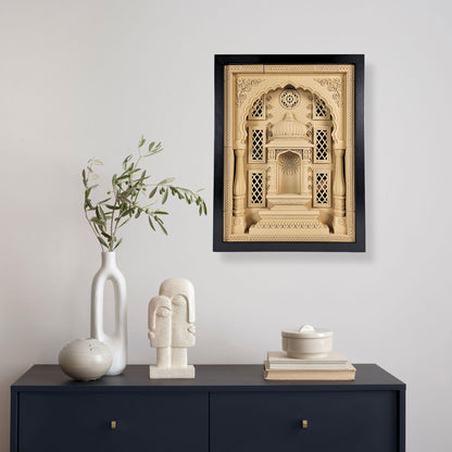 Portrait Mandir Frame – 3D Printed Indian Temple Wall Art