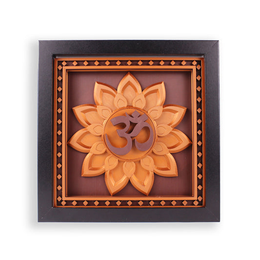 Om Wall Art Frame - Sacred Symbol of Peace and Energy