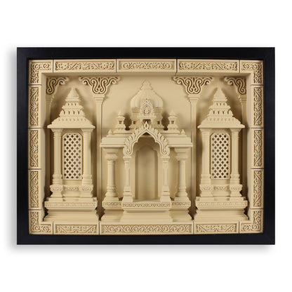 Heritage Temple Wall Frame – 3D Printed Indian Shrine Art
