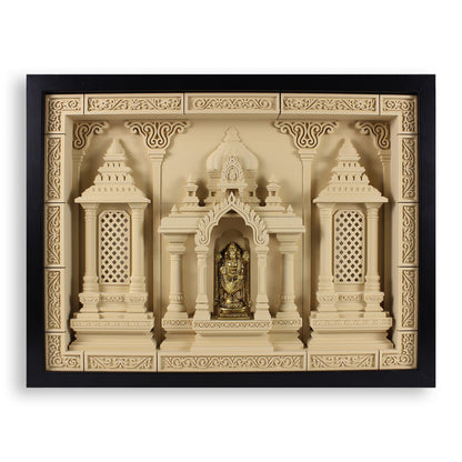 Heritage Temple Wall Frame – 3D Printed Indian Shrine Art