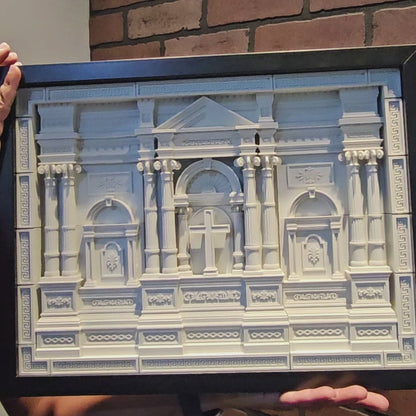 Roman Catholic Church Wall Art – 3D Printed Shadow Box Frame