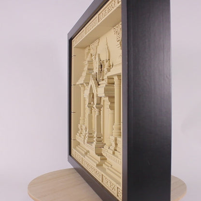 Heritage Temple Wall Frame – 3D Printed Indian Shrine Art