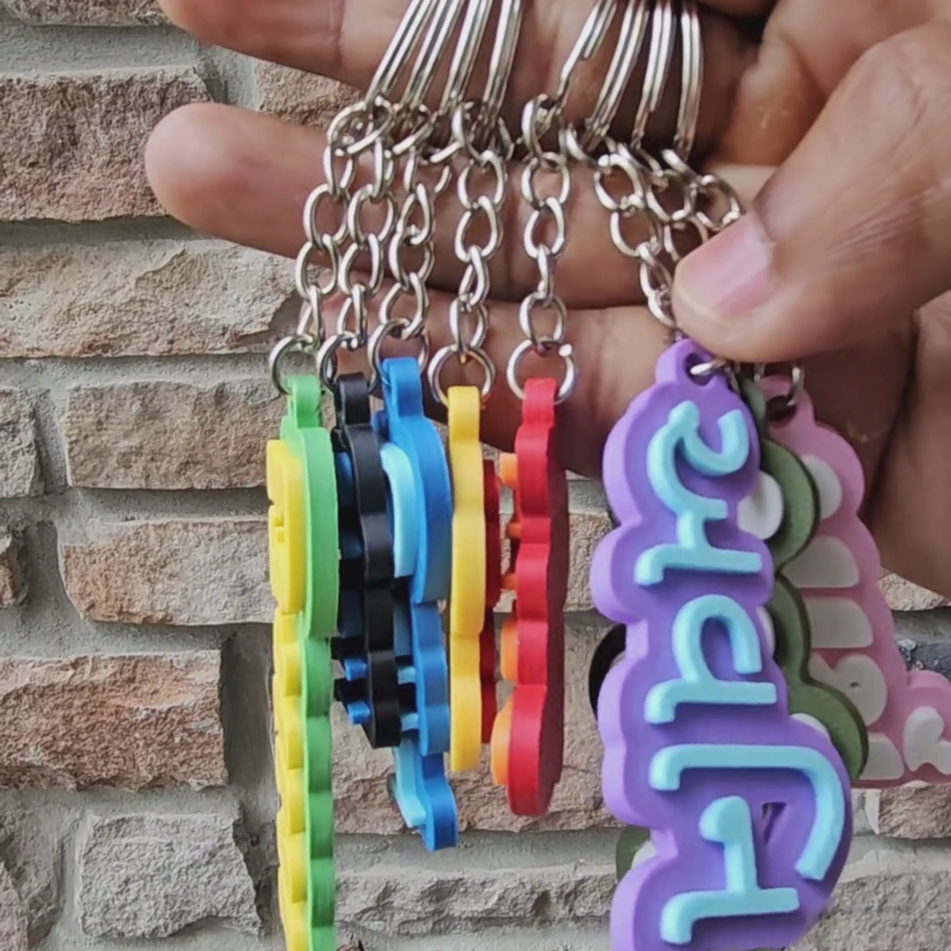 Custom Gujarati Name Keychain – 3D Printed