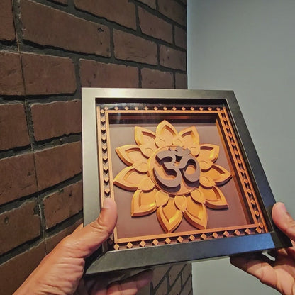 Om Wall Art Frame - Sacred Symbol of Peace and Energy